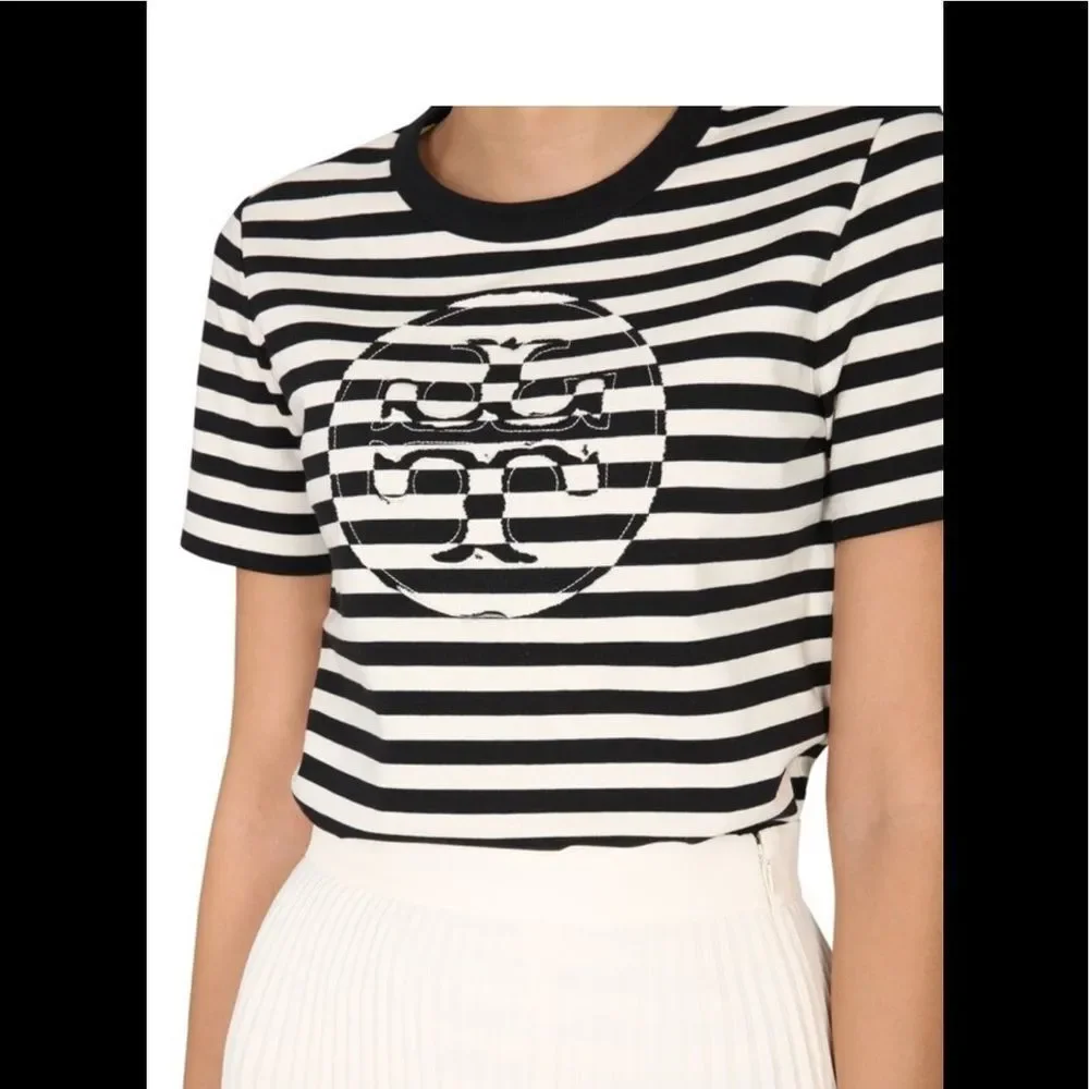 🎈SALE 🎈 Tory Burch Cotton t-shirt with Logo - Picture 10 of 12
